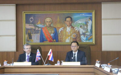 The signing ceremony of the MoU between KMITL and University of Glasgow