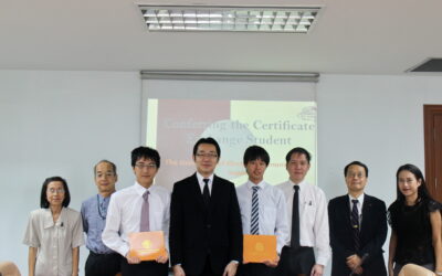 Certificated to exchange students from UEC, Japan