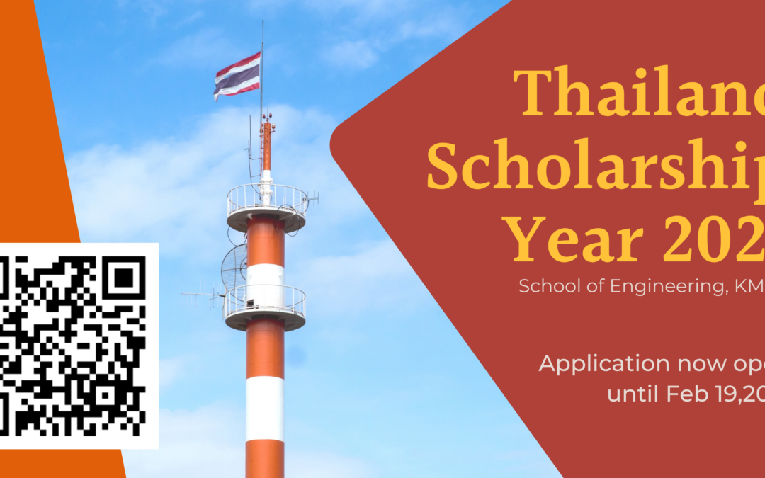 School of Engineering, KMITL is now open for “Thailand Scholarship (Year 2021)” Now-Feb 19, 2021