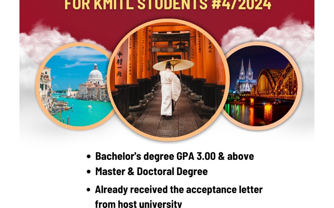 Exchange Scholarship for KMITL students 4/2024 is now open!!!!