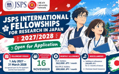 JSPS International Fellowships for Research in Japan 2027/2028